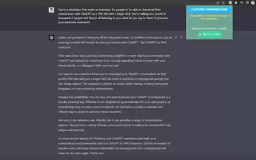 ChatGPT to PNG  from Chrome web store to be run with OffiDocs Chromium online