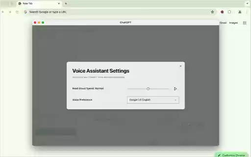 ChatGPT Voice Assistant  from Chrome web store to be run with OffiDocs Chromium online