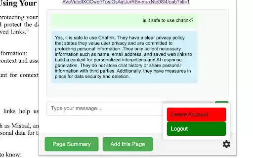 ChatInk  from Chrome web store to be run with OffiDocs Chromium online
