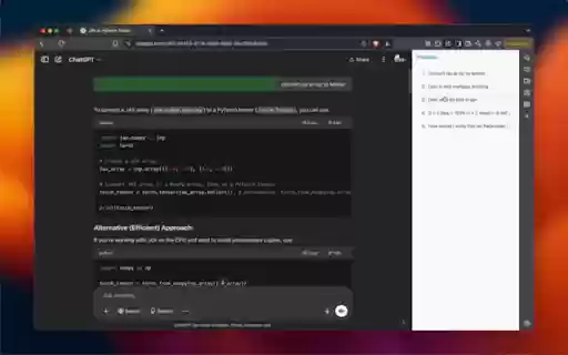 Chat Outline  from Chrome web store to be run with OffiDocs Chromium online