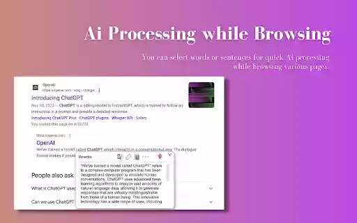 ChatsNow: ChatGPT AI Sidebar (o1 preview, GPT 4o, Claude 3, Gemini)  from Chrome web store to be run with OffiDocs Chromium online