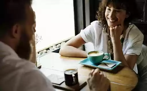 Chatting over a cup of coffee  from Chrome web store to be run with OffiDocs Chromium online