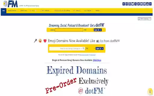 Cheap .FM Domain  from Chrome web store to be run with OffiDocs Chromium online