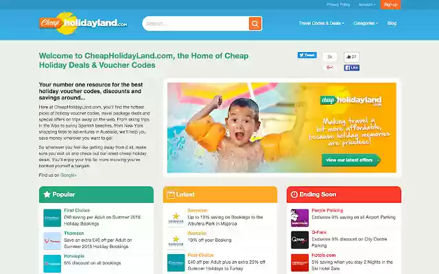 CheapHolidayLand  from Chrome web store to be run with OffiDocs Chromium online