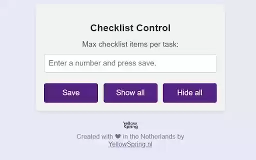 Checklist Control for Microsoft Projects  from Chrome web store to be run with OffiDocs Chromium online