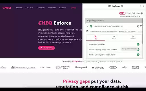 CHEQ Developer Tools  from Chrome web store to be run with OffiDocs Chromium online