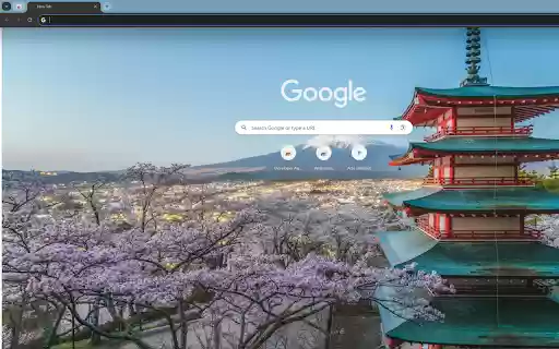 cherry blossoms in full bloom at a Japanese temple  from Chrome web store to be run with OffiDocs Chromium online