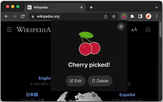 Cherry Browser extension  from Chrome web store to be run with OffiDocs Chromium online