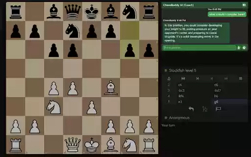 ChessBuddy AI  from Chrome web store to be run with OffiDocs Chromium online