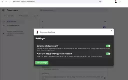 Chess.com Opponent Risk Score from Chrome web store to be run with OffiDocs Chromium online Chess.com Opponent Risk Score from Chrome web store to be run with OffiDocs Chromium online
