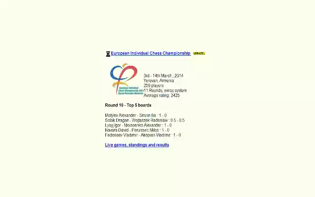 Chess News  from Chrome web store to be run with OffiDocs Chromium online
