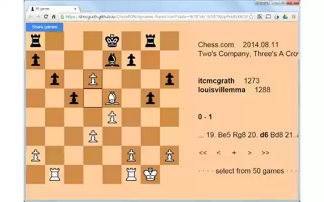 Chess PGN Viewer  from Chrome web store to be run with OffiDocs Chromium online