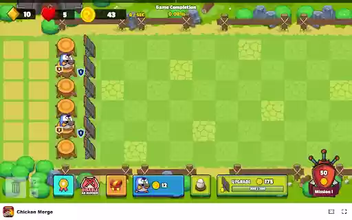 Chicken Merge Merge chickens to build a powerful defense!  from Chrome web store to be run with OffiDocs Chromium online