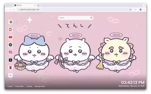 Chiikawa Wallpaper New Tap  from Chrome web store to be run with OffiDocs Chromium online