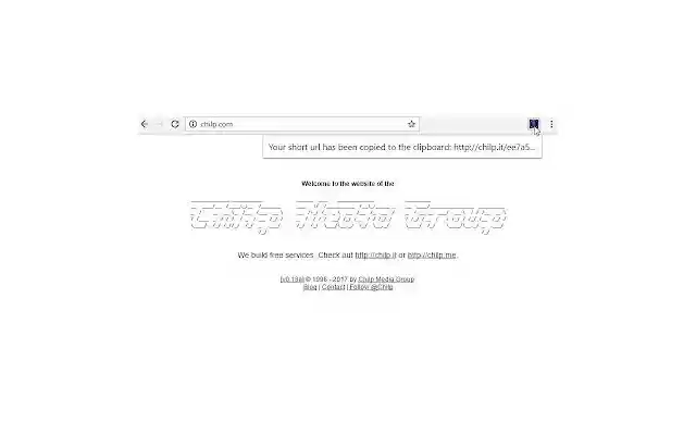 Ang Chilp.it URL Shortener mula sa Chrome web store na tatakbo sa OffiDocs Chromium online