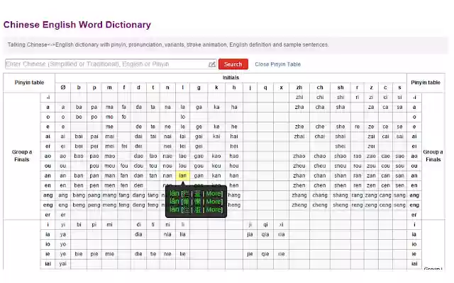 Chinese English Dictionary  from Chrome web store to be run with OffiDocs Chromium online