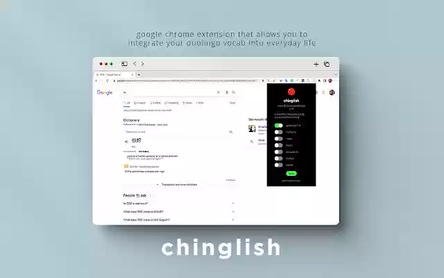chinglish  from Chrome web store to be run with OffiDocs Chromium online