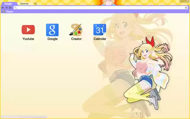 Chitoge Kirisaki Theme  from Chrome web store to be run with OffiDocs Chromium online