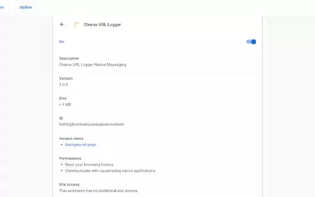 Chorus URL Logger  from Chrome web store to be run with OffiDocs Chromium online