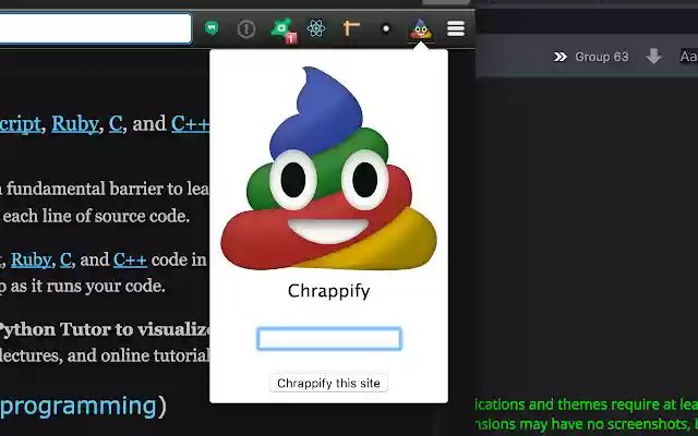 Chrappify from Chrome web store to be run with OffiDocs Chromium online Chrappify from Chrome web store to be run with OffiDocs Chromium online