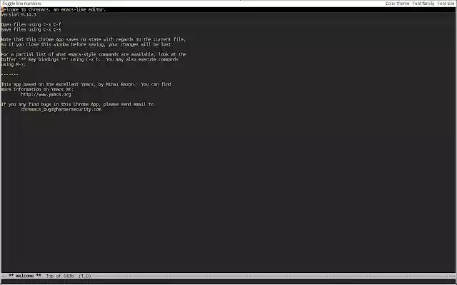 Chremacs  from Chrome web store to be run with OffiDocs Chromium online