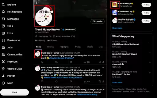 Christmas Hat for Twitter  from Chrome web store to be run with OffiDocs Chromium online