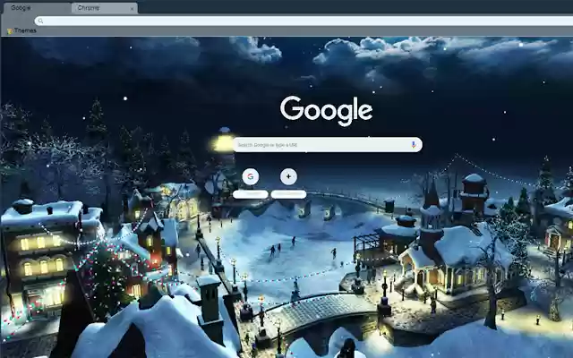 Christmas warm street and house theme  from Chrome web store to be run with OffiDocs Chromium online