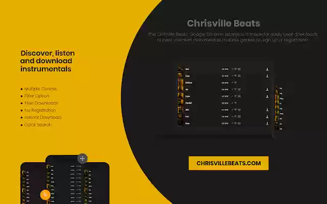 Chrisville Beats Buy Beats Royalty Free  from Chrome web store to be run with OffiDocs Chromium online