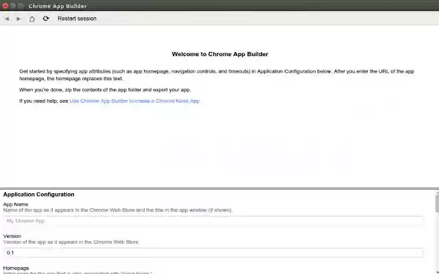 Chrome App Builder  from Chrome web store to be run with OffiDocs Chromium online