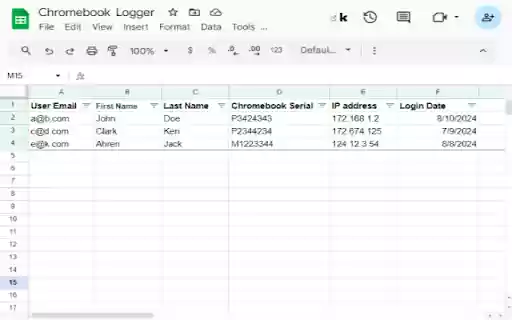 Chromebook Logger  from Chrome web store to be run with OffiDocs Chromium online