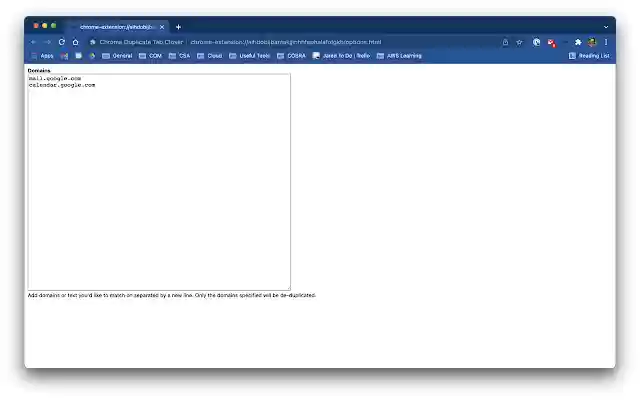 Chrome Duplicate Tab Closer  from Chrome web store to be run with OffiDocs Chromium online
