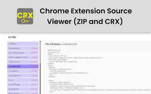 Chrome Extension Source Viewer/Downloader  from Chrome web store to be run with OffiDocs Chromium online