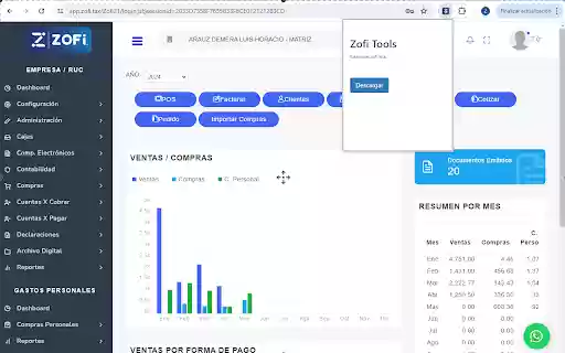 Chrome Extension Zofi  from Chrome web store to be run with OffiDocs Chromium online