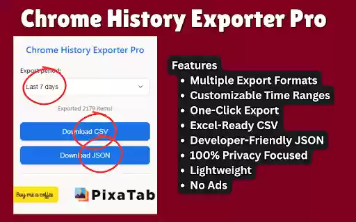 Chrome History Exporter Pro from Chrome web store to be run with OffiDocs Chromium online Chrome History Exporter Pro from Chrome web store to be run with OffiDocs Chromium online