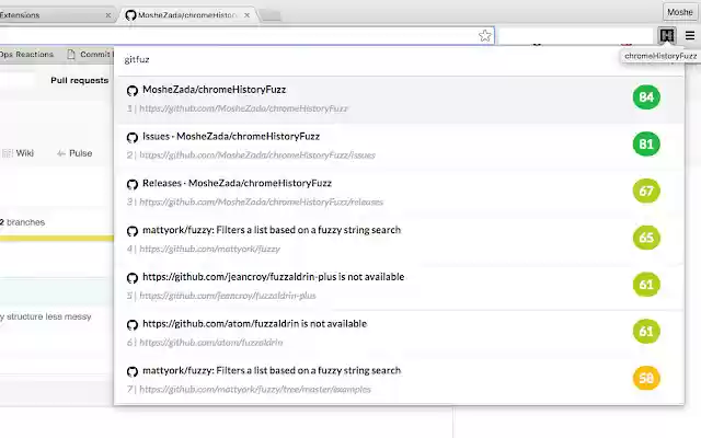 Chrome History Fuzzy Search  from Chrome web store to be run with OffiDocs Chromium online