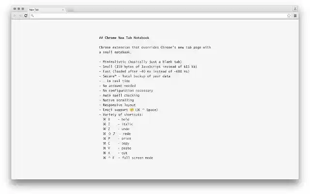 Chrome New Tab Notebook from Chrome web store to be run with OffiDocs Chromium online Chrome New Tab Notebook from Chrome web store to be run with OffiDocs Chromium online