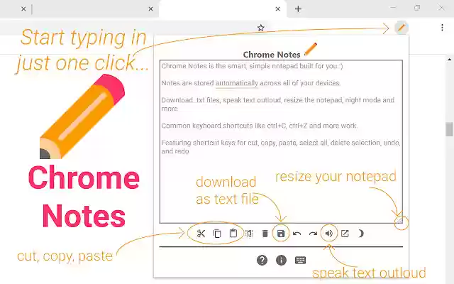 Chrome Notes  from Chrome web store to be run with OffiDocs Chromium online