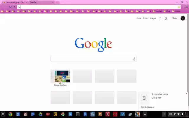 Chrome OS en rose de la boutique en ligne Chrome à exécuter avec OffiDocs Chromium en ligne
