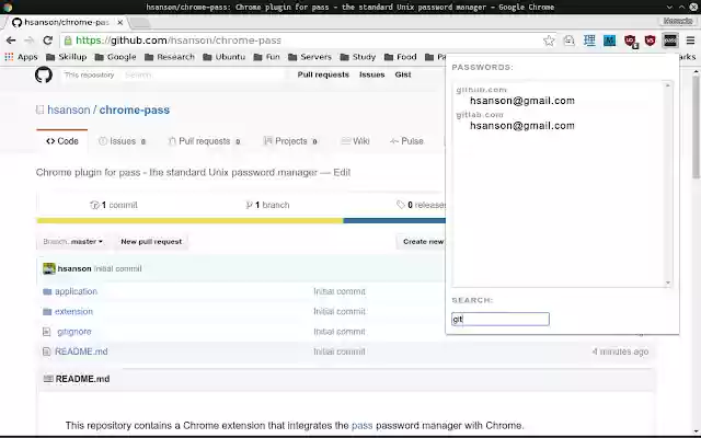 chrome pass (ZX2C4)  from Chrome web store to be run with OffiDocs Chromium online