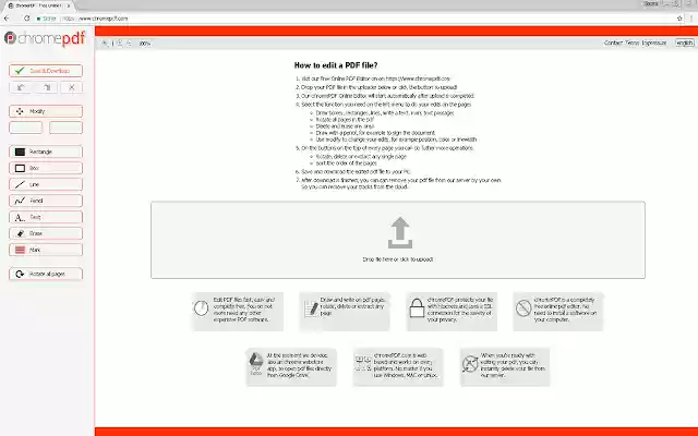 chromePDF PDF Online Editor  from Chrome web store to be run with OffiDocs Chromium online