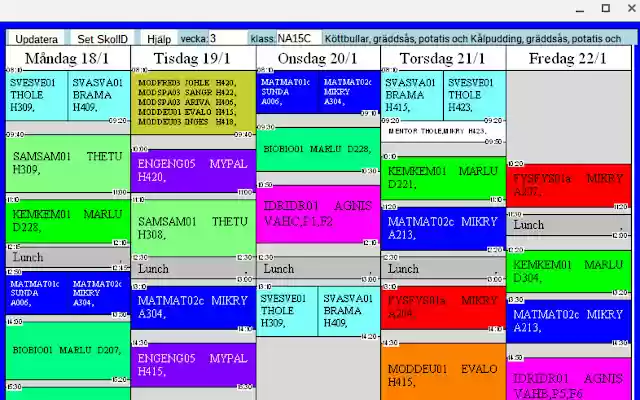 ChromeSchema Ett skolschema from Chrome web store to be run with OffiDocs Chromium online ChromeSchema Ett skolschema from Chrome web store to be run with OffiDocs Chromium online