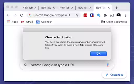Chrome Tab Limiter 10 Tabs  from Chrome web store to be run with OffiDocs Chromium online
