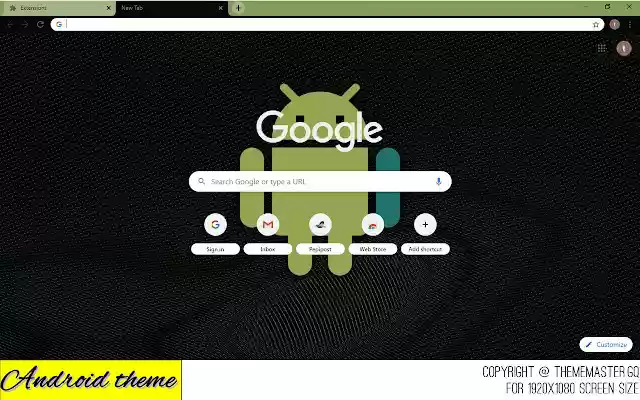 Тема Chrome для любителів Android із веб-магазину Chrome, яку можна запускати за допомогою OffiDocs Chromium онлайн