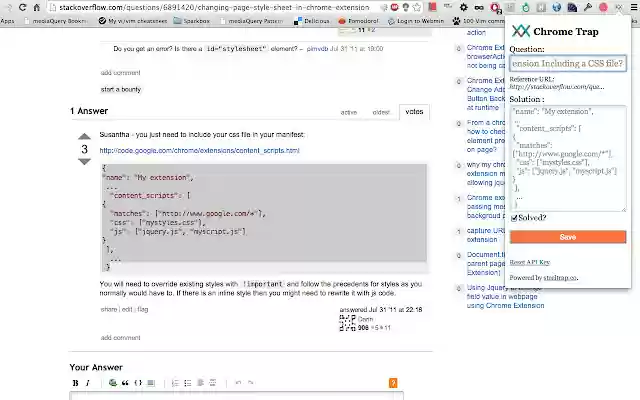 Chrome Trap  from Chrome web store to be run with OffiDocs Chromium online