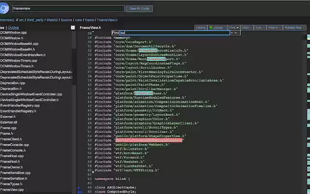 Chromium CodeSearch Theme  from Chrome web store to be run with OffiDocs Chromium online