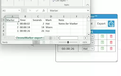 ChronoMarker™  from Chrome web store to be run with OffiDocs Chromium online