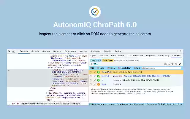 ChroPath  from Chrome web store to be run with OffiDocs Chromium online
