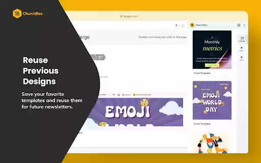 ChurchBee  from Chrome web store to be run with OffiDocs Chromium online