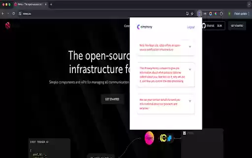 Cimphony your AI legal team  from Chrome web store to be run with OffiDocs Chromium online
