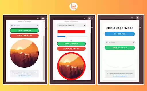 Circle Crop Image  from Chrome web store to be run with OffiDocs Chromium online